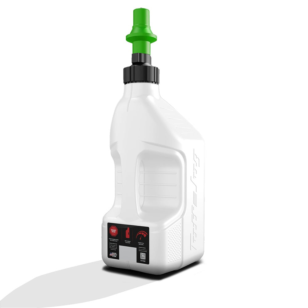 2.5 gal/10 Litre White Tuff Jug with Kawi Green Ripper Cap - Superseded to 7-WUKRVS10