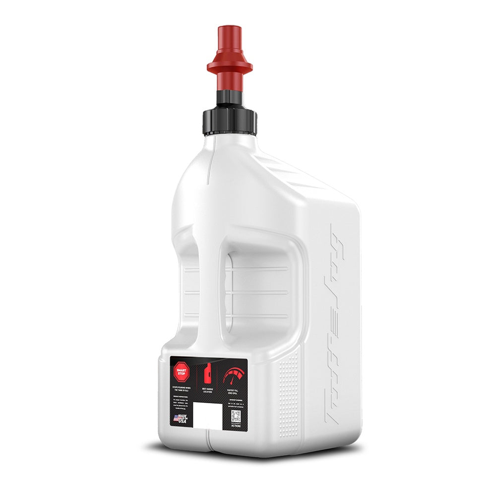 Gen 3 - 5G/20L White Tuff Jug with Red Ripper Cap w/ View Strip - Superseded from 7-WURR