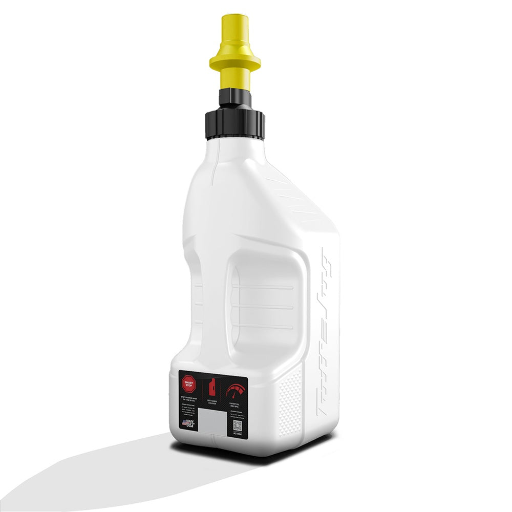 2.5 gal/10 Litre White Tuff Jug with Yellow Ripper Cap - Superseded to 7-WUYRVS10