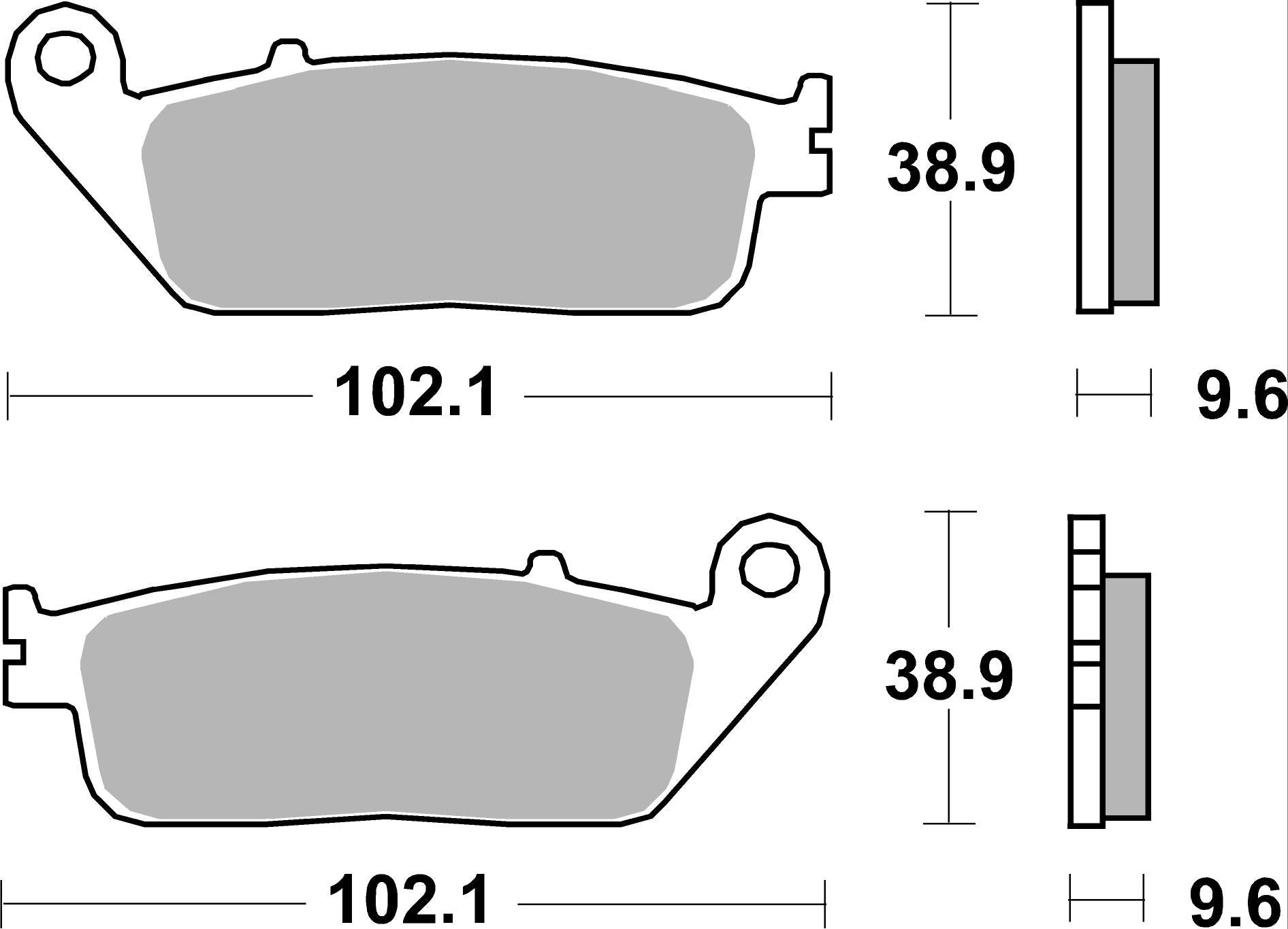 SBS FRICTION - Ceramic Rear H-D Brake Pads - 700H.HF-