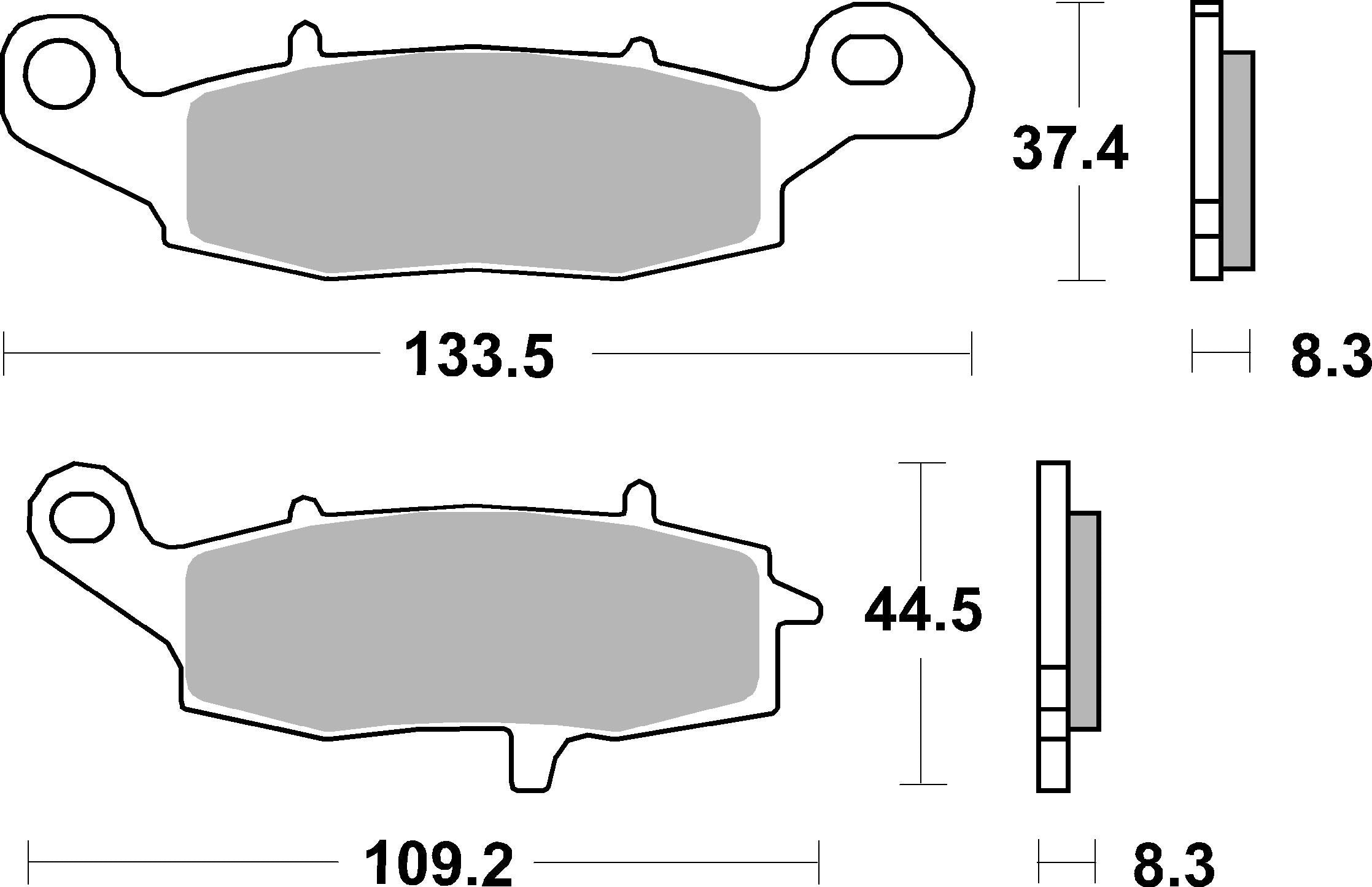 SBS FRICTION - Racing Sinter Front / Rear Off Road Brake Pads - 705RSI-