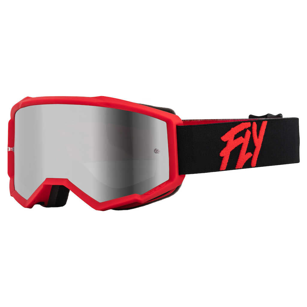 Fly Racing Zone Goggle - Youth - Black/Red - Silver Mirror/Smoke Lens