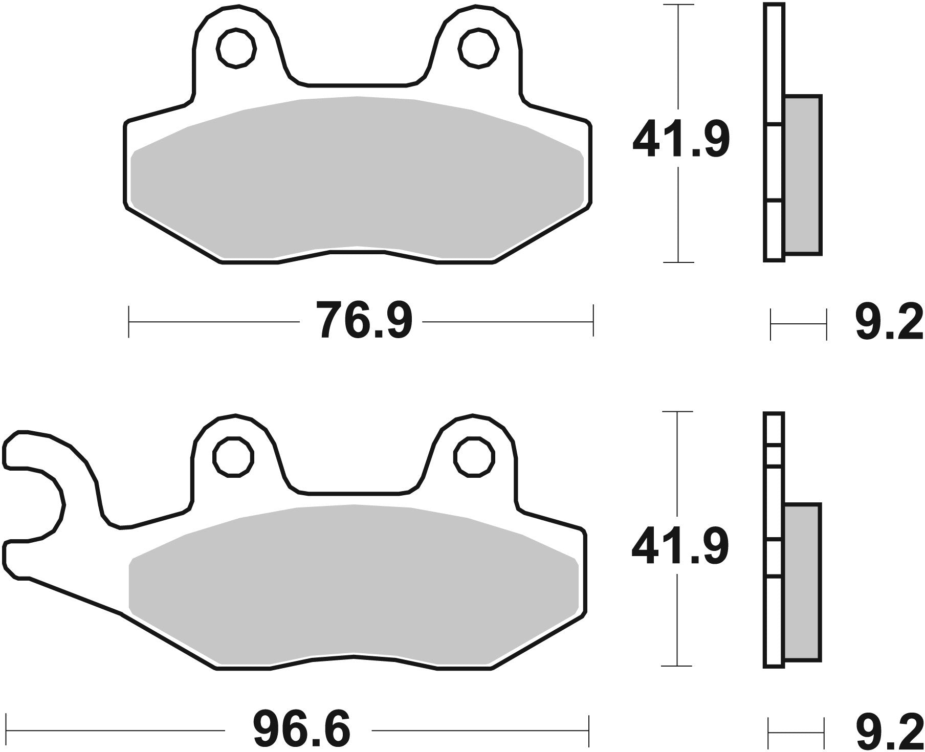 SBS FRICTION - Ceramic Front Brake Pads (SBS 163) - 713HF-