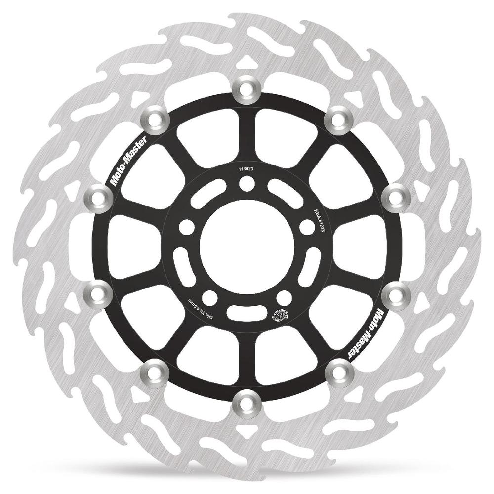 Moto-Master Flame Road Floating Brake Disc Front Right - Kawasaki: ZX-6R, ZR, ZZR, GPZ 1100