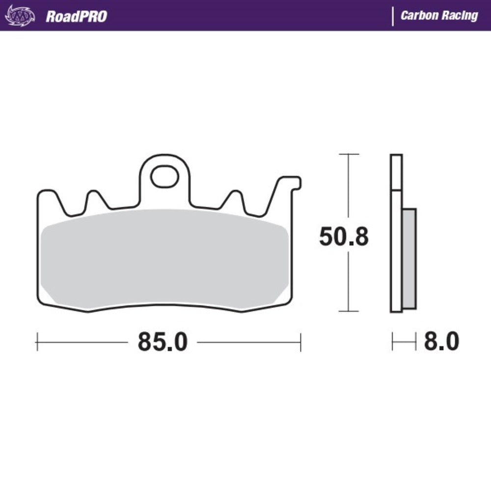 Moto-Master RoadPRO Carbon Racing Brake Pad (FD0498)