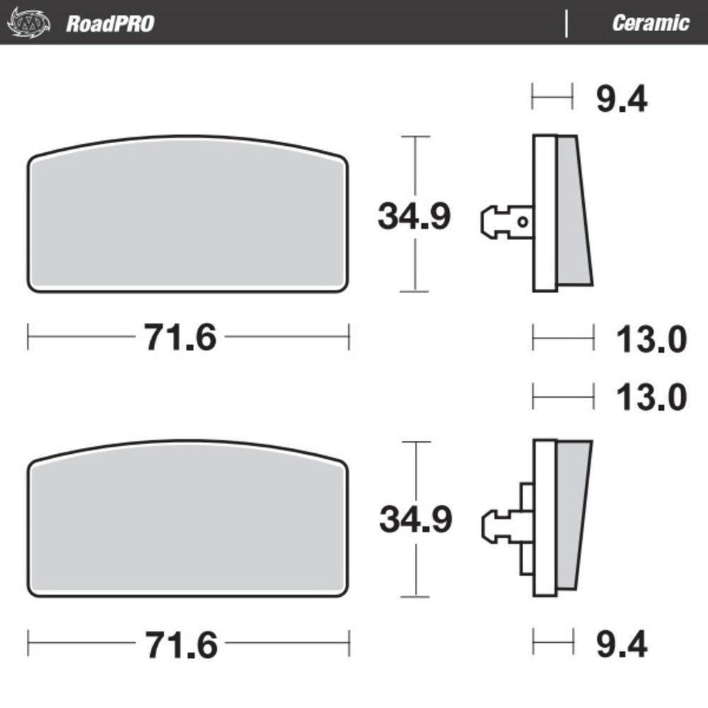 Moto-Master RoadPRO Ceramic Brake Pad (FD0036)