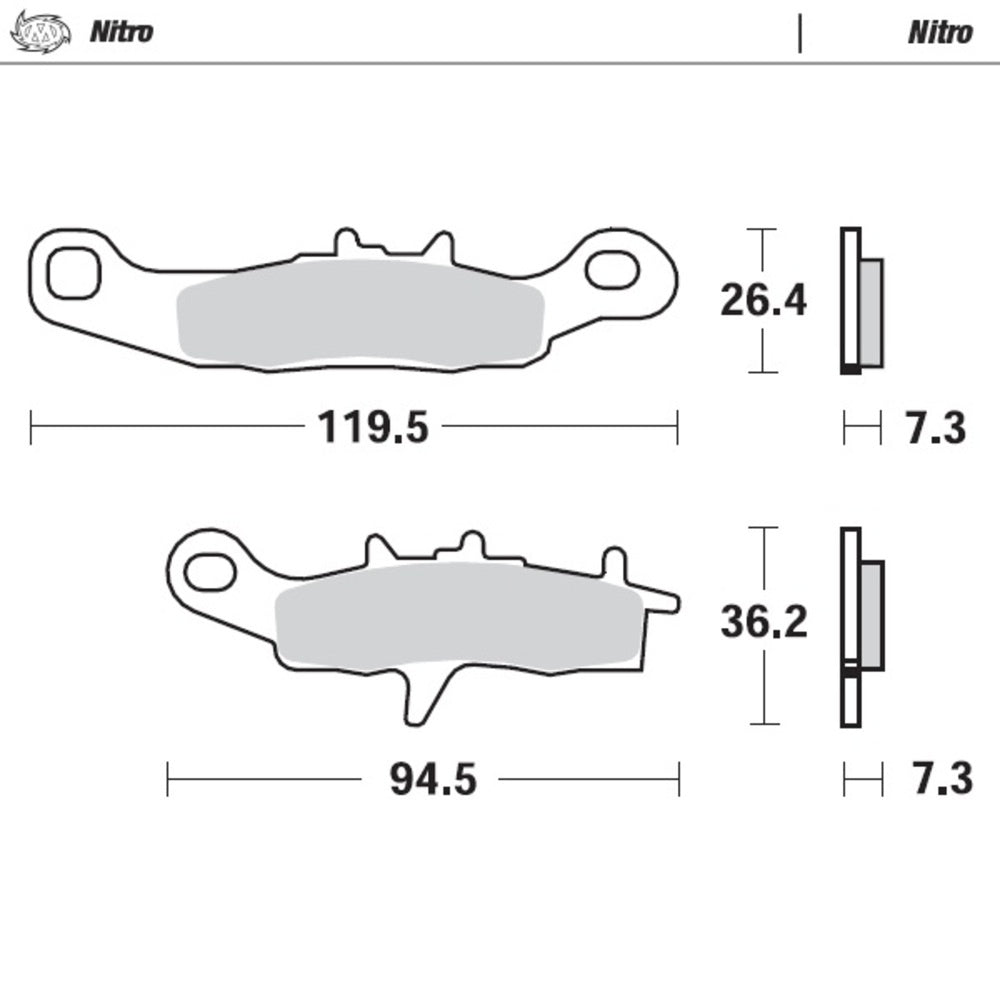 Moto-Master Nitro Sintered Brake Pad (FD0375)