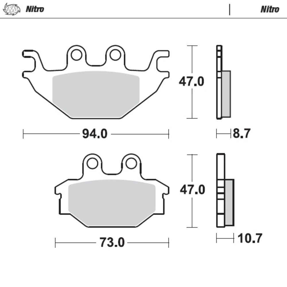 Moto-Master Nitro Sintered Brake Pad (FD0383)