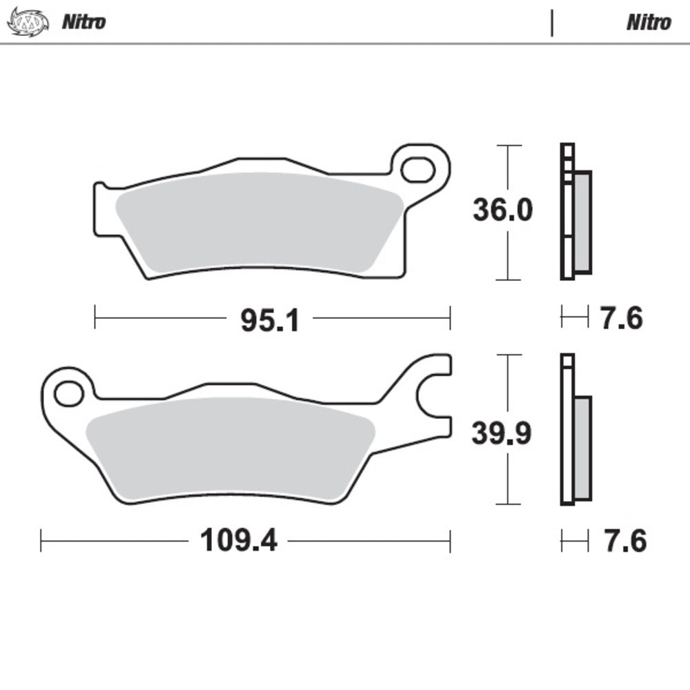 Moto-Master Nitro Sintered Brake Pad (FD0506)