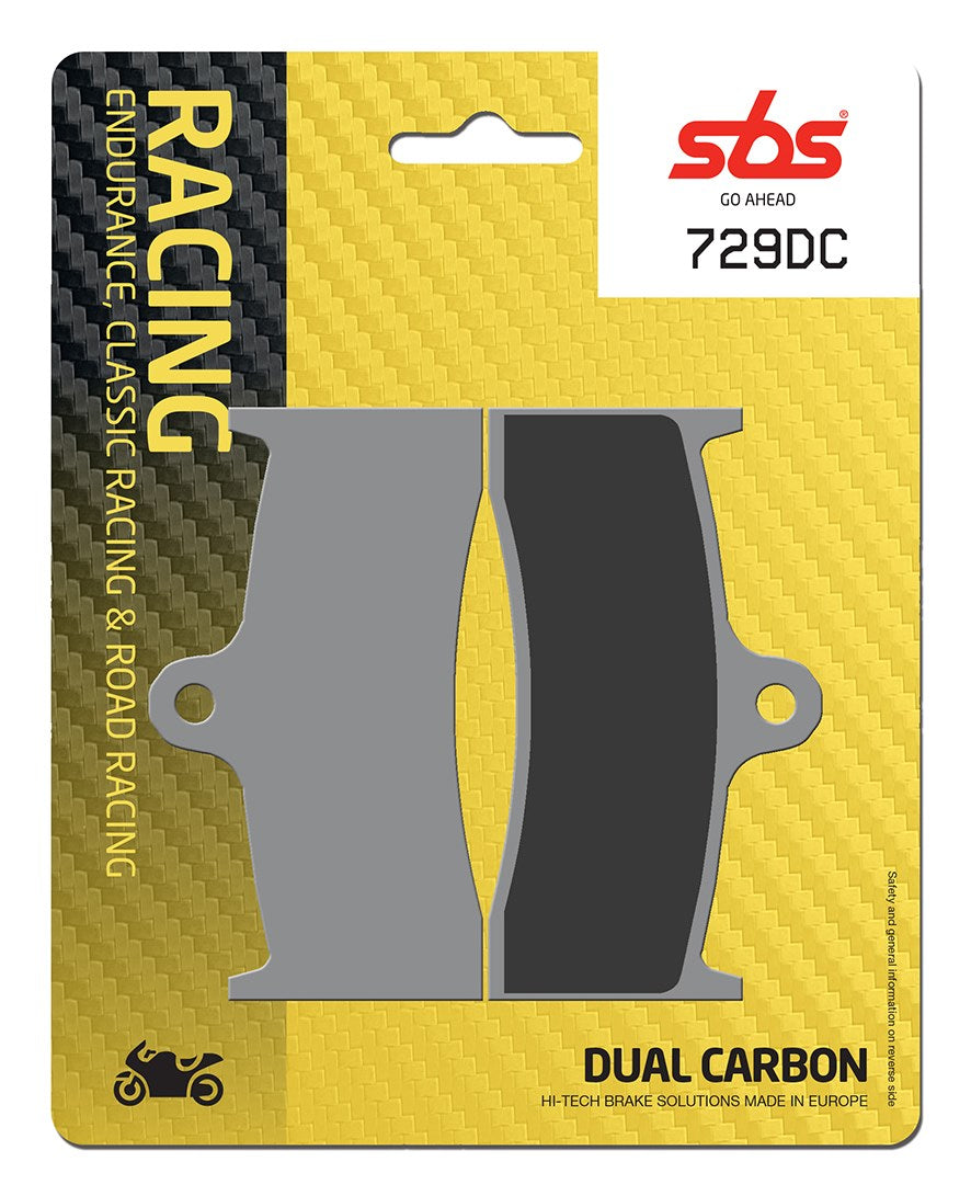 SBS FRICTION - Dual Carbon Front Brake Pads - (Track Use) - 729DC-