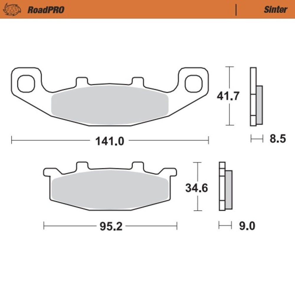Moto-Master RoadPRO Sinter Front Brake Pad (FD0108)
