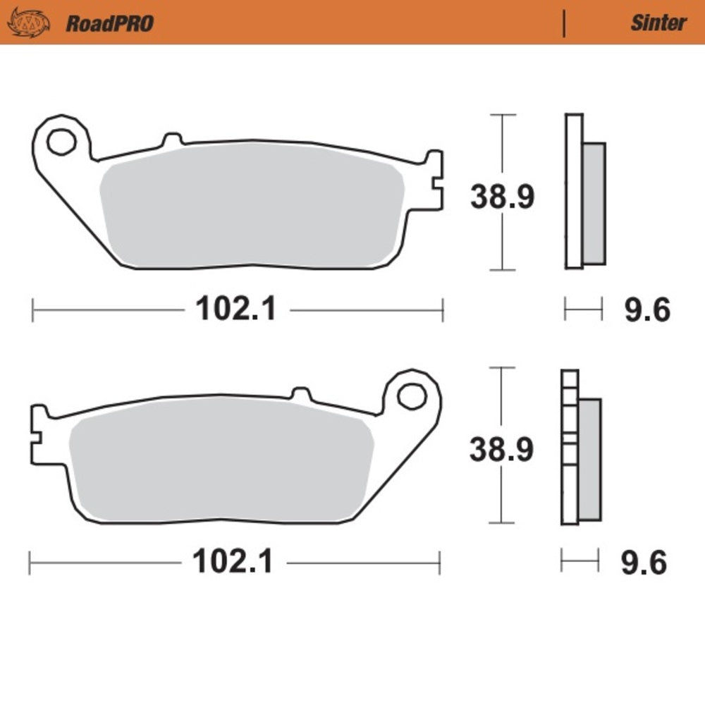 Moto-Master RoadPRO Sinter Front Brake Pad (FD0130)
