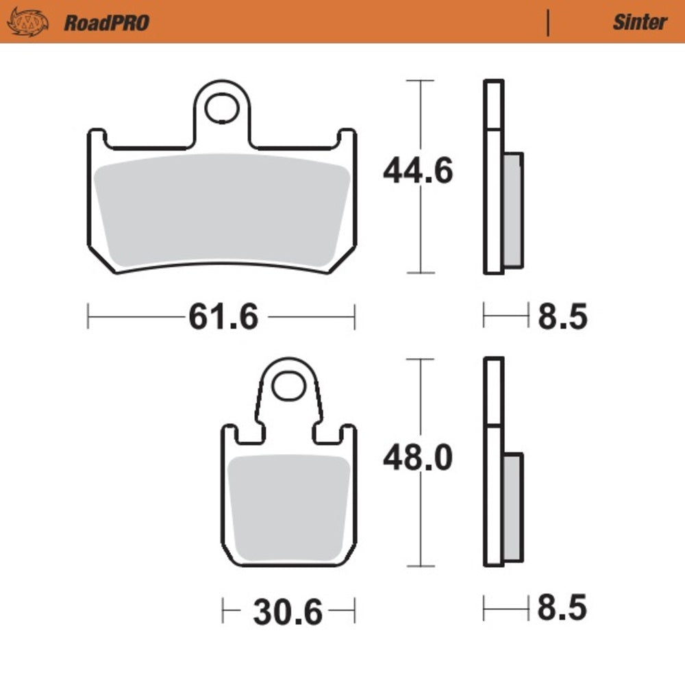 Moto-Master RoadPRO Sinter Front Brake Pad (FD0407)