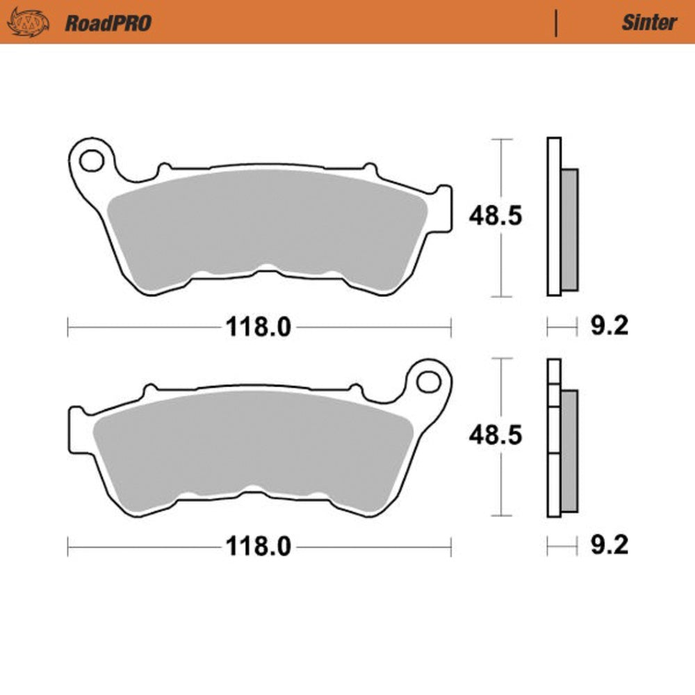 Moto-Master RoadPRO Sinter Front Brake Pad (FD0525)