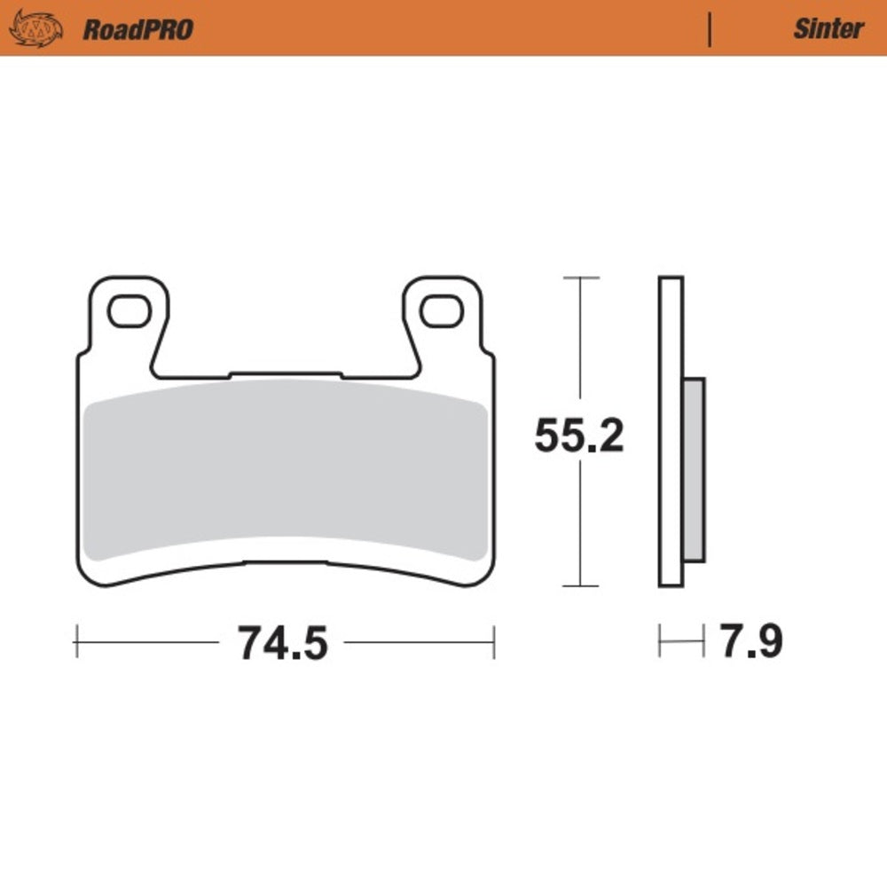 Moto-Master RoadPRO Sinter Front Brake Pad (FD0258)