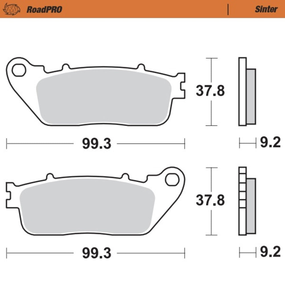Moto-Master RoadPRO Sinter Rear Brake Pad (FD0446)