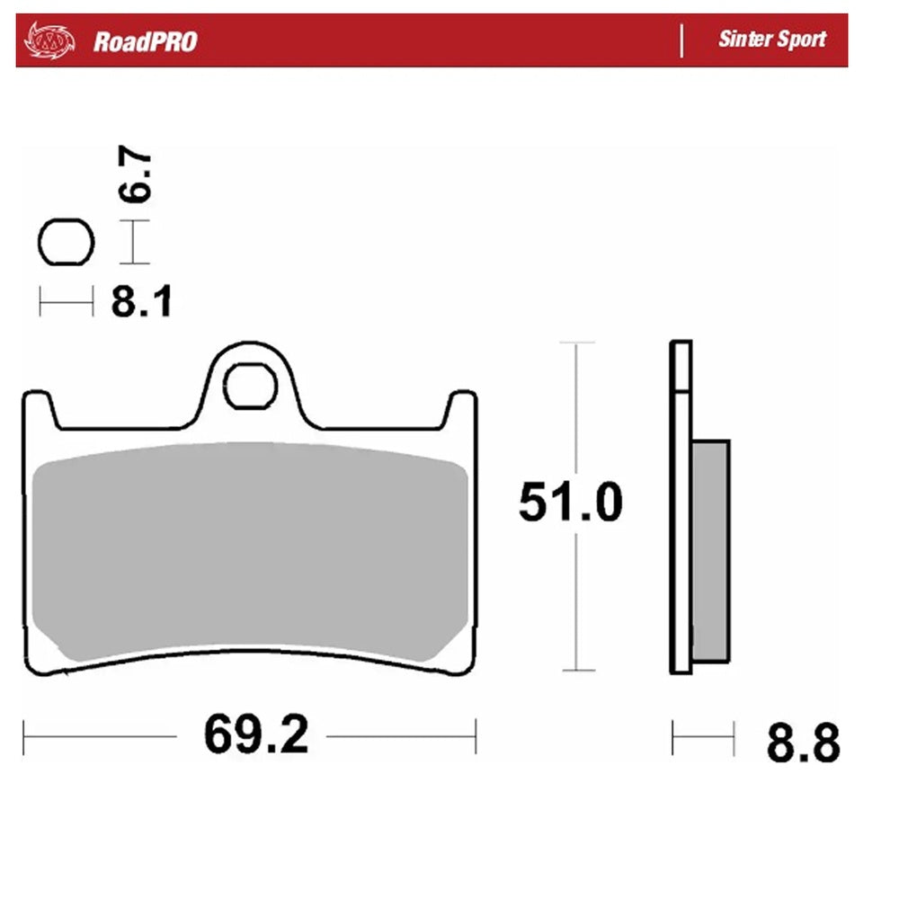 Moto-Master RoadPRO Sinter Sport Brake Pad (FD0190)
