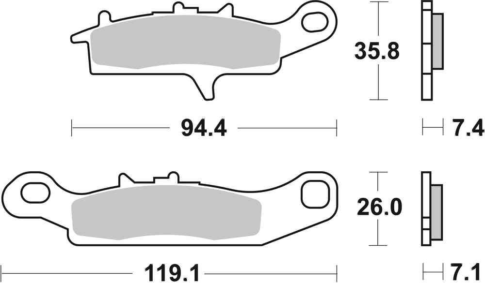 SBS FRICTION - Racing Sinter Off Road Front Brake Pads - 801RSI-