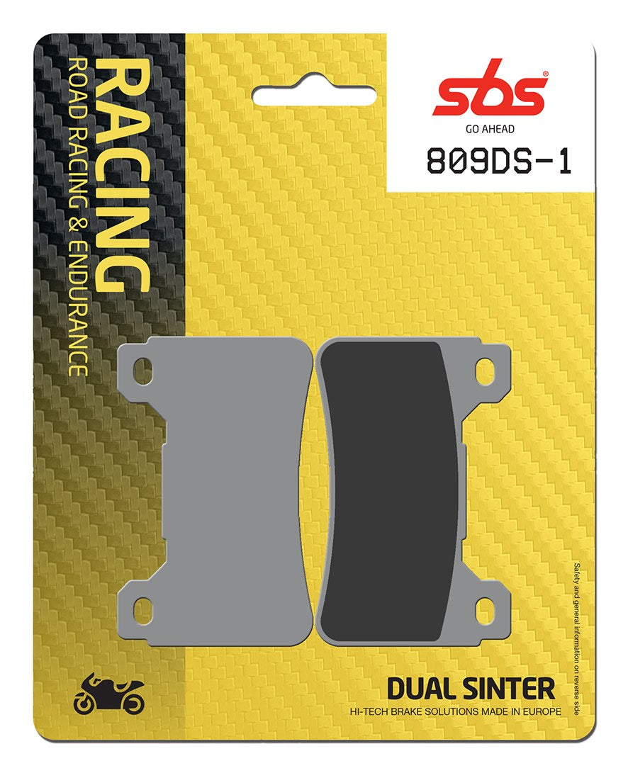 SBS FRICTION - Dual Sinter Front Racing Brake Pads - Moto2, 3 & WSBK SPEC - 809DS-