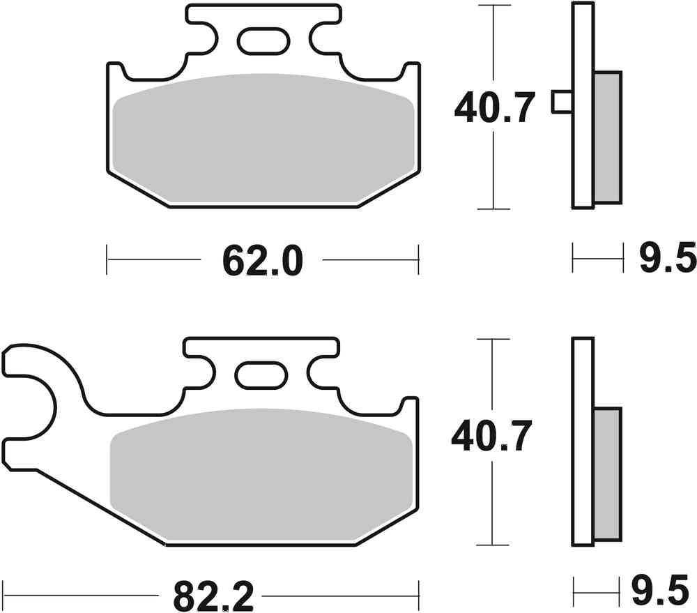 SBS FRICTION - Racing Sinter Off Road Rear Brake Pads - 816RSI-