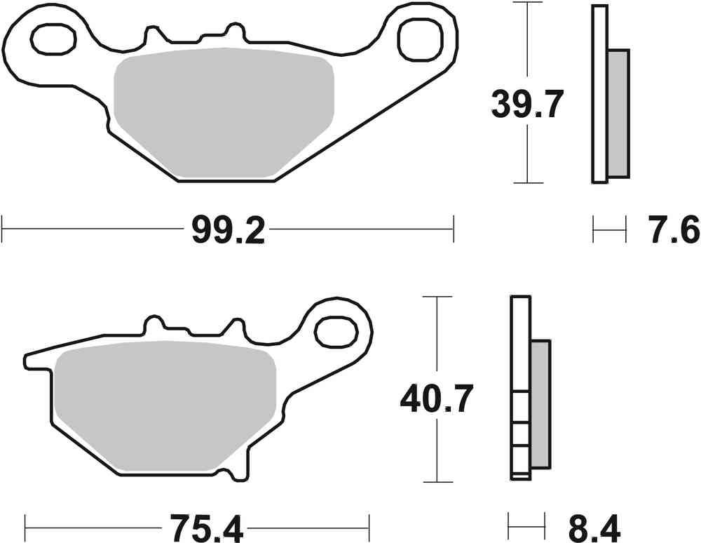 SBS FRICTION - Racing Sinter Off Road Rear Brake Pads - 820RSI-