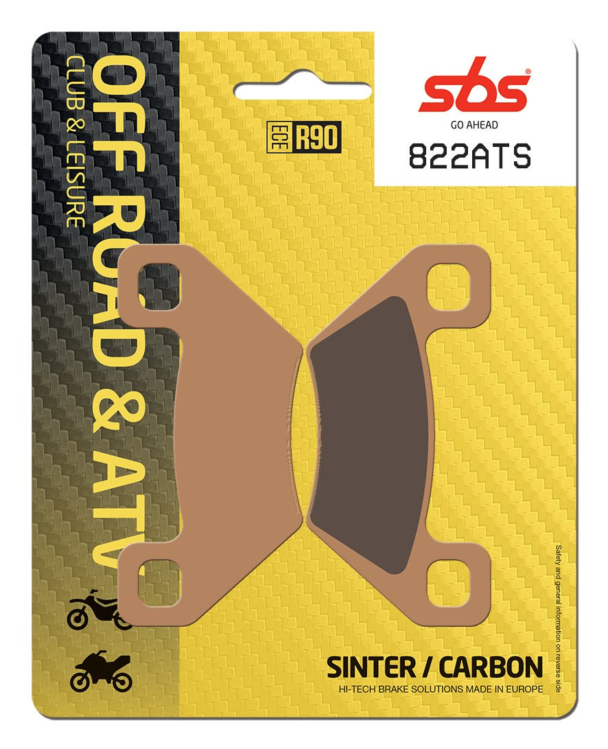 SBS FRICTION - Sinter Front / Rear ATV Brake Pads - 822ATS-