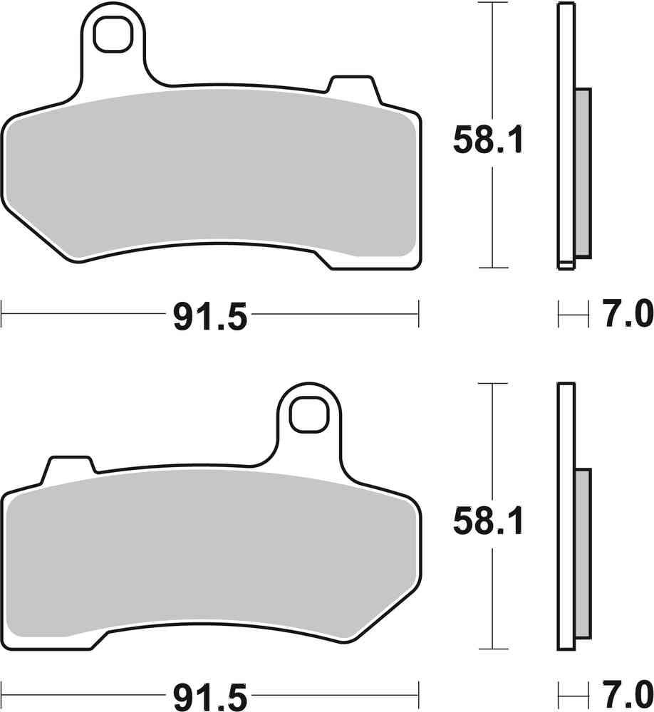 SBS FRICTION - Sinter Front H-D Brake Pads - 830H.HS-