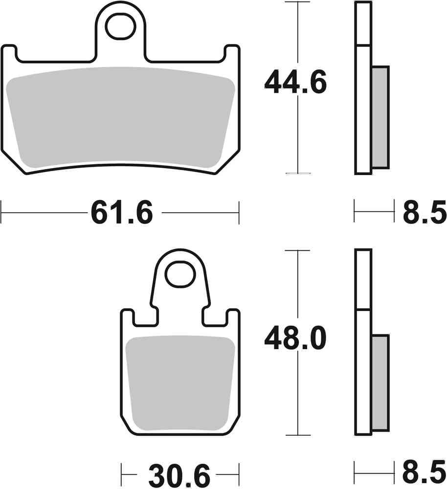 SBS FRICTION - Sinter Front Brake Pads - 839HS-