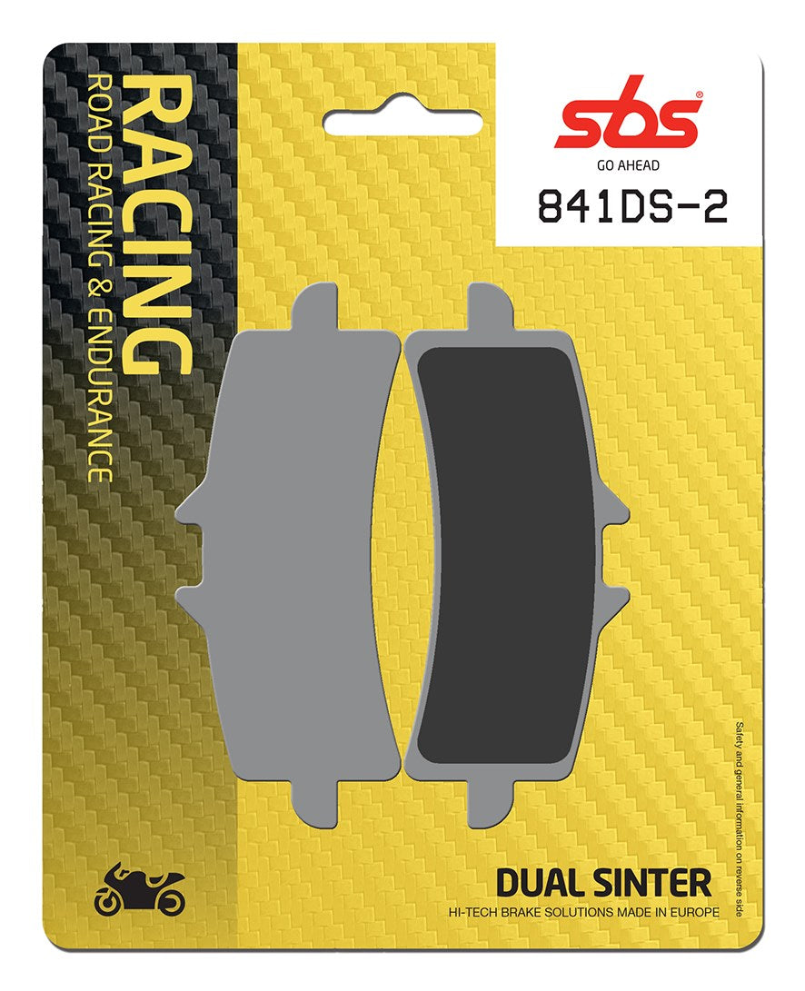 SBS FRICTION - Dual Sinter Front Racing Brake Pads - Moto2, 3 & WSBK SPEC - 841DS2-