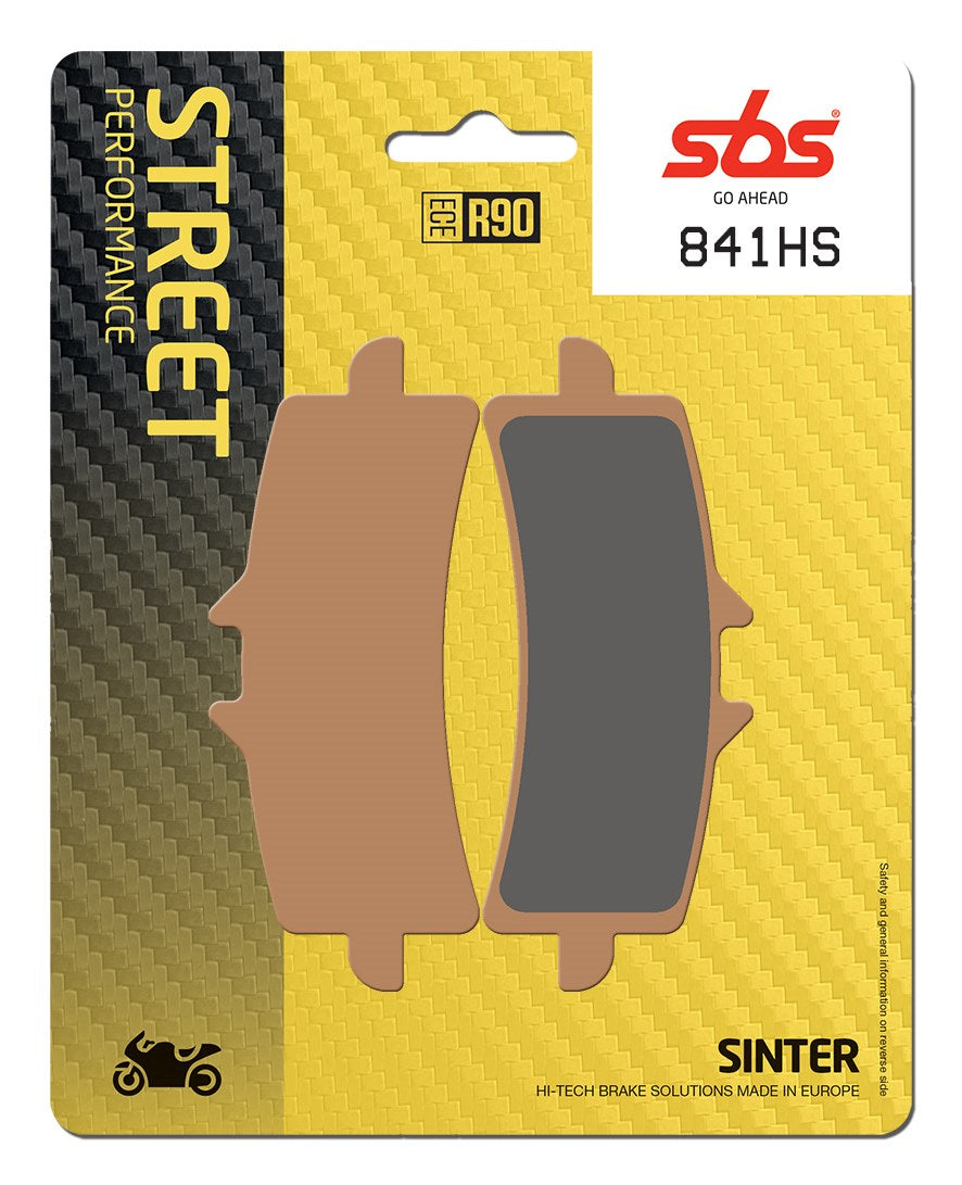 SBS FRICTION - Sinter Front Brake Pads (3.5mm backing plate) - 841HS-