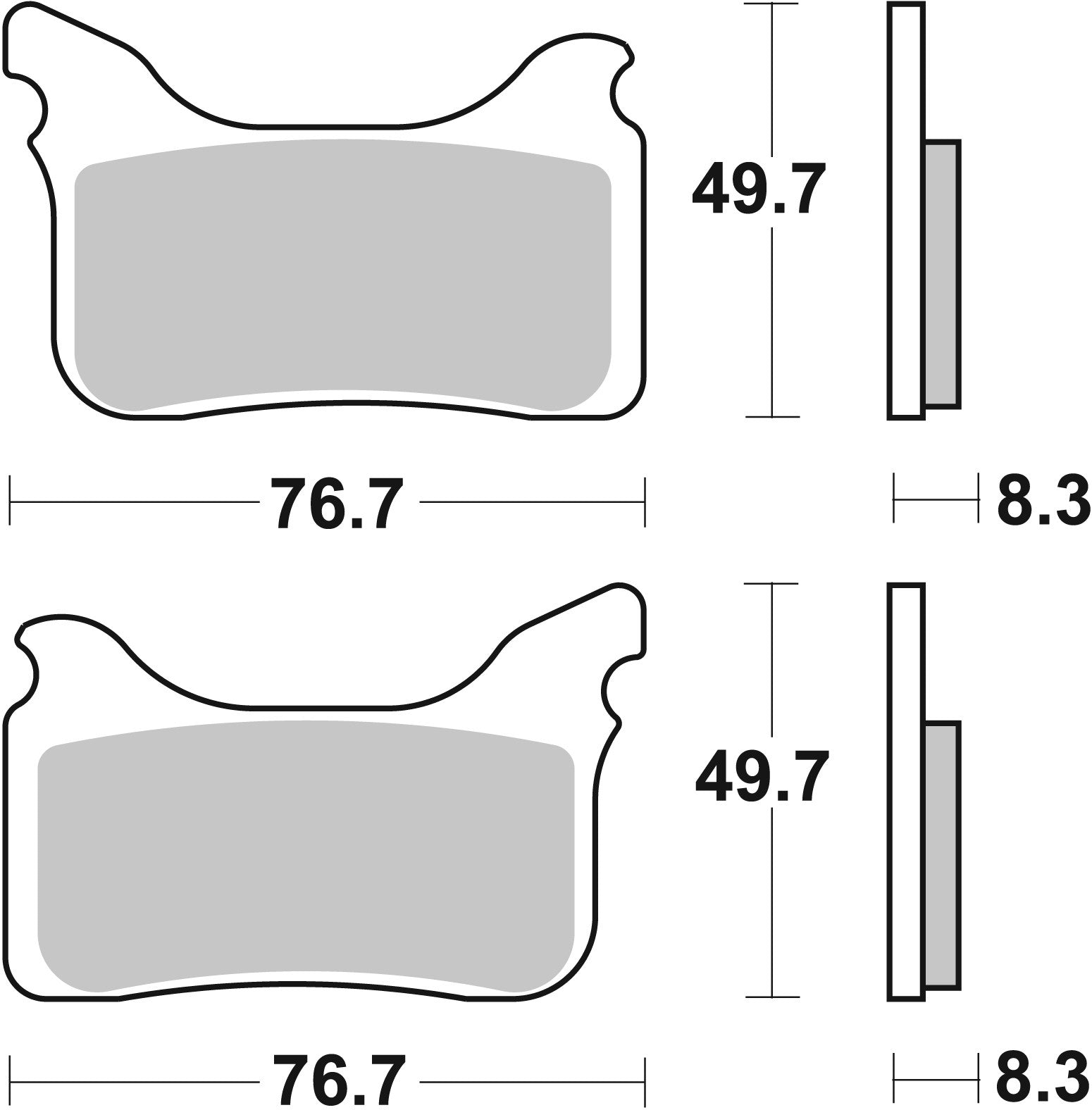 SBS FRICTION - Road Sport & Track Sinter Front Brake Pads - 842RST-
