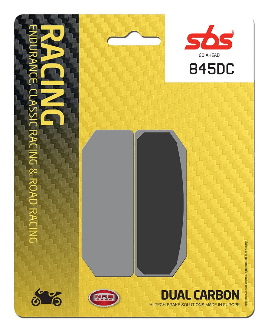 SBS FRICTION - Dual Carbon Front Brake Pads - (Track Use) - 845DC-