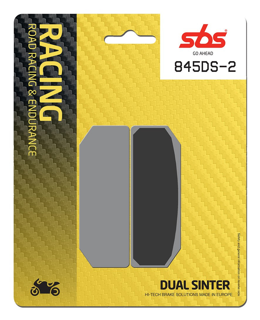 SBS FRICTION - Dual Sinter Front Racing Brake Pads - Moto2, 3 & WSBK SPEC - 845DS2-