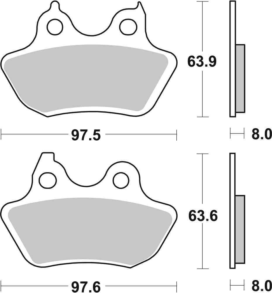 SBS FRICTION - Sinter Rear H-D Brake Pads - 846H.LS-