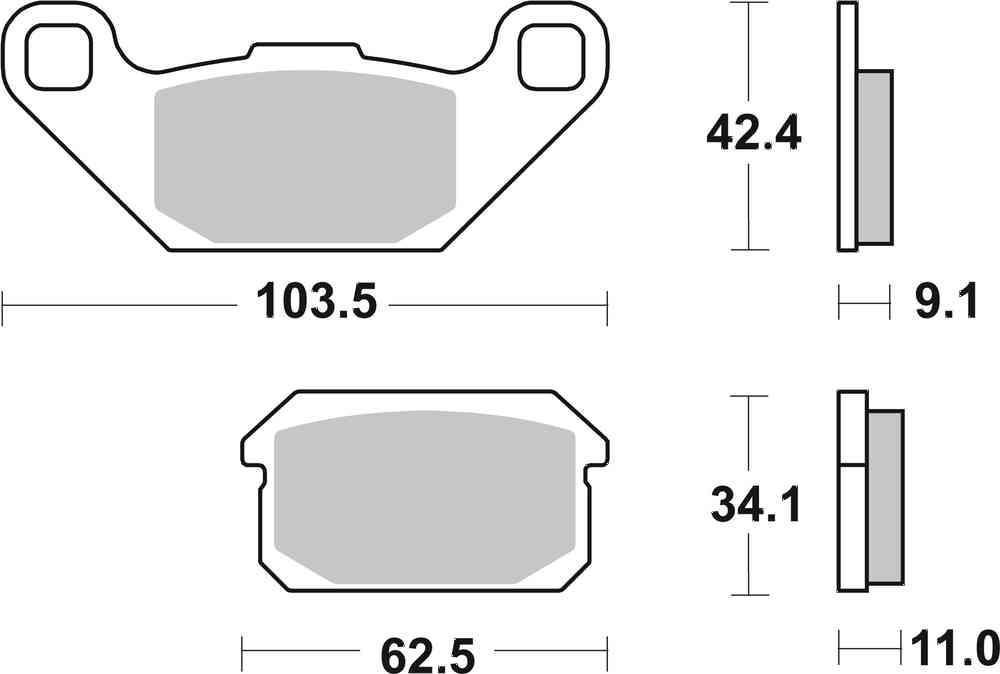 SBS FRICTION - Sinter Off Road Rear Brake Pads - 848SI-