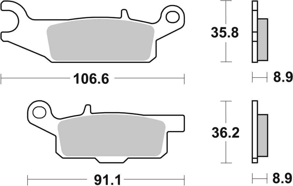 SBS FRICTION - Racing Sinter Off Road Rear Brake Pads - 851RSI-