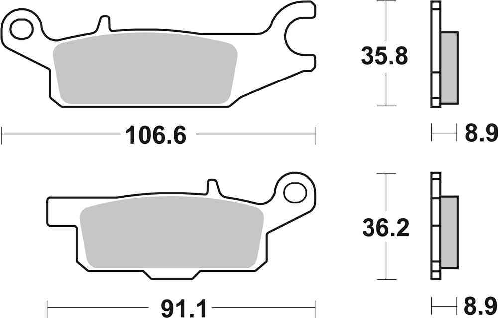 SBS FRICTION - Racing Sinter Off Road Rear Brake Pads - 852RSI-
