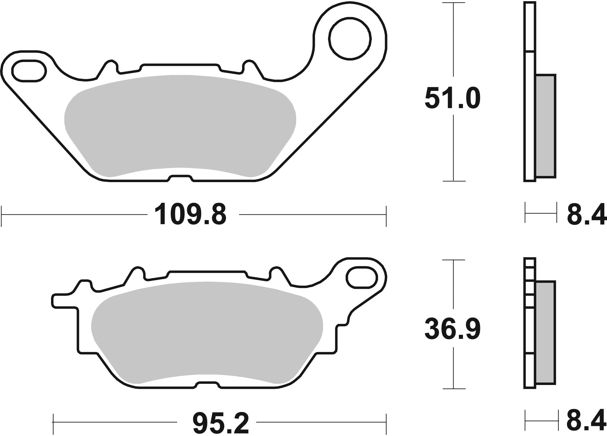 SBS FRICTION - Ceramic Front Brake Pads (SBS 227) - 858HF-