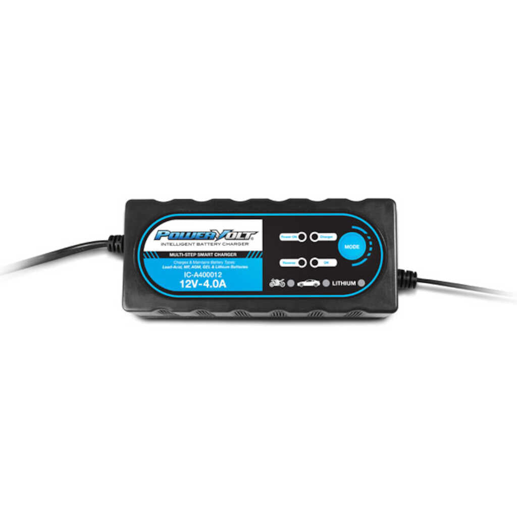 Powervolt 12V Nano-Gel Battery - IC-A400012 4A Intelligent Battery Charger