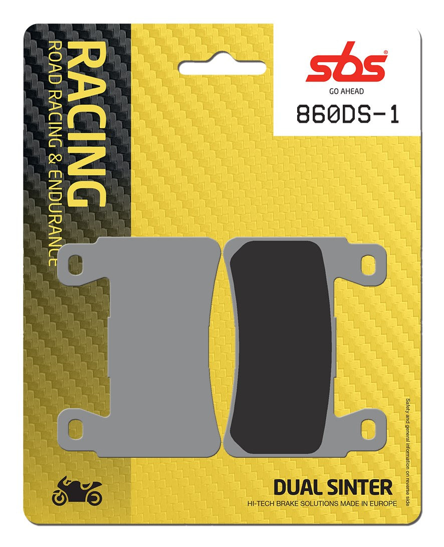 SBS FRICTION - Dual Sinter Front Racing Brake Pads - Moto2, 3 & WSBK SPEC - 860DS-