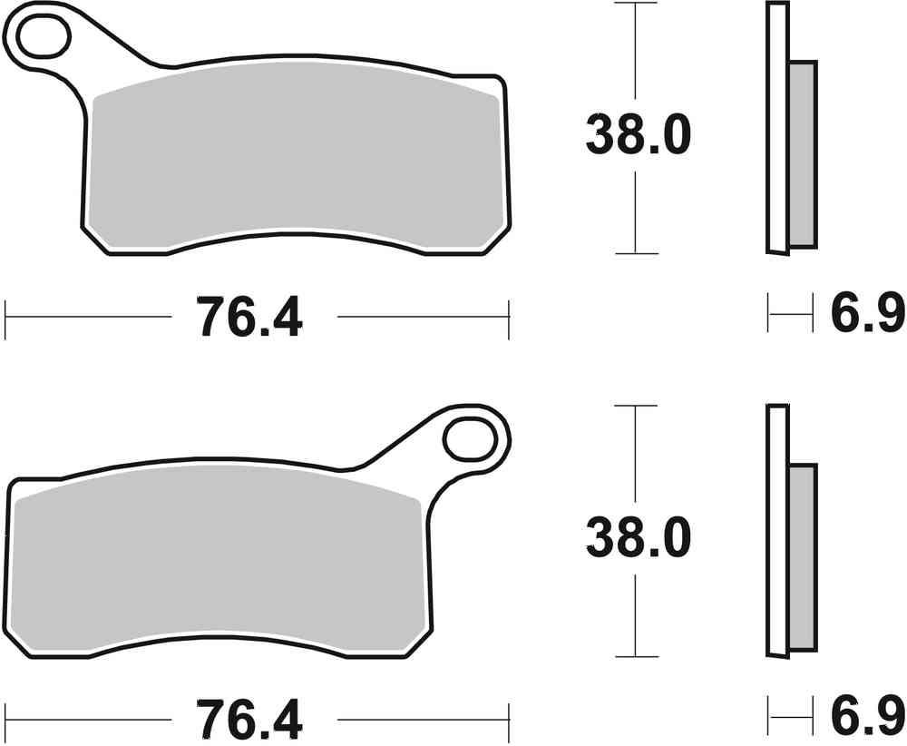 SBS FRICTION - Racing Sinter Off Road Front Brake Pads - 866RSI-