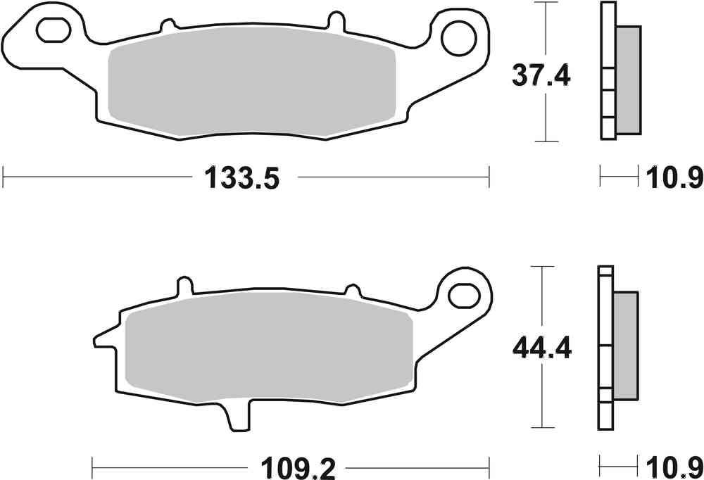SBS FRICTION - Sinter Rear Brake Pads - 886LS-