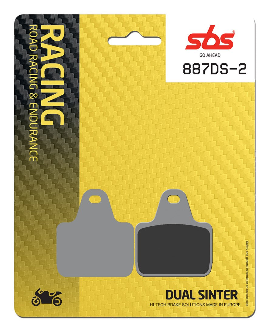 SBS FRICTION - Dual Sinter Front Racing Brake Pads - Moto 2, 3 & WSBK SPEC - 887DS2-