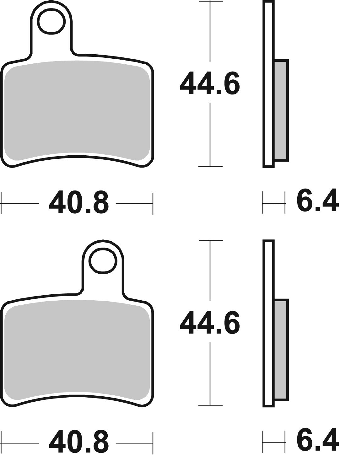 SBS FRICTION - Ceramic Rear Brake Pads - 896HF-