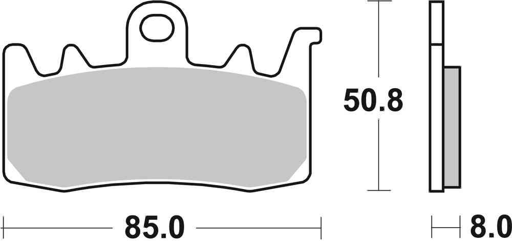 SBS FRICTION - Dual Carbon Front Brake Pads - (Track Use) - 900DC-