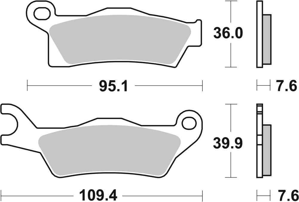 SBS FRICTION - Racing Sinter Front / Rear Off Road Brake Pads - 910RSI-