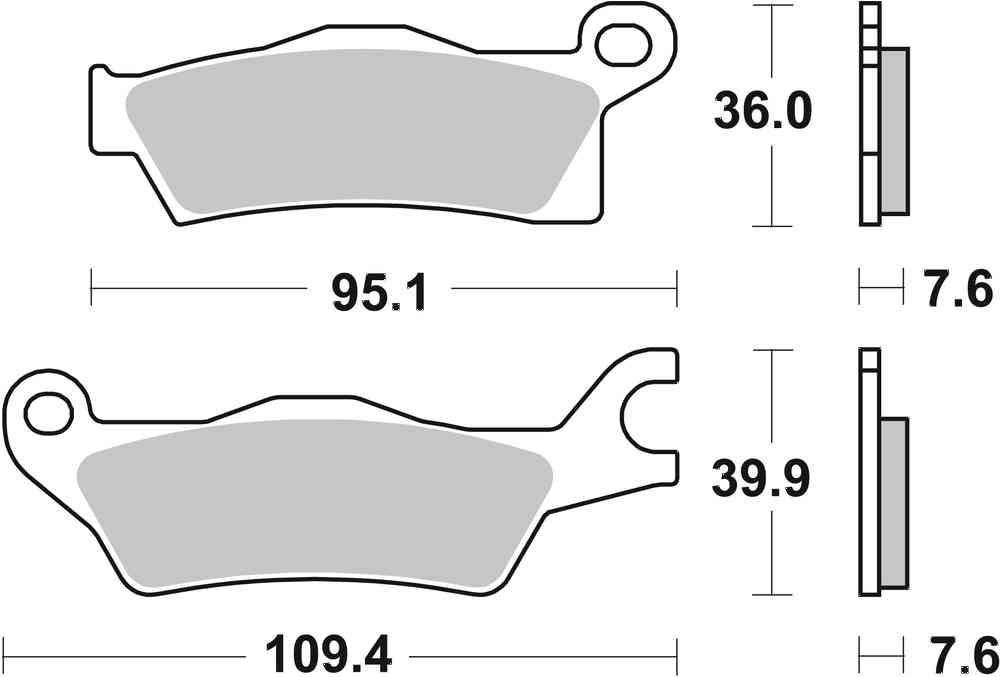 SBS FRICTION - Sinter Front / Rear Off Road Brake Pads - 911SI-