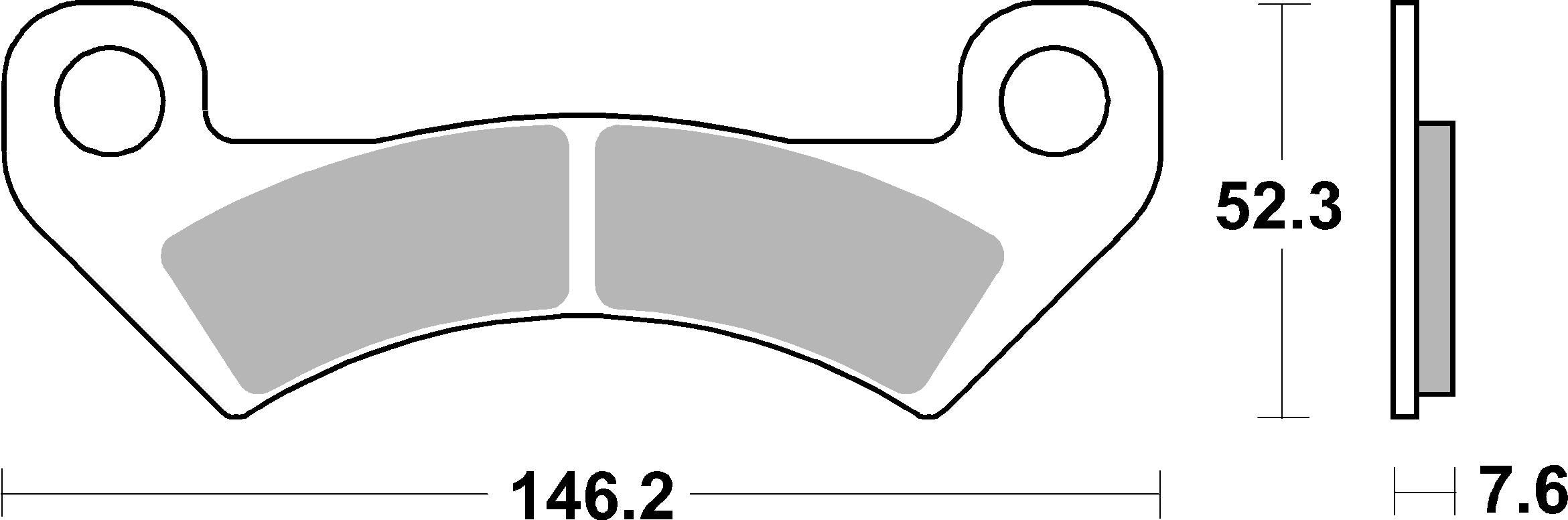 SBS FRICTION - Sinter Front ATV Brake Pads - 912ATS-