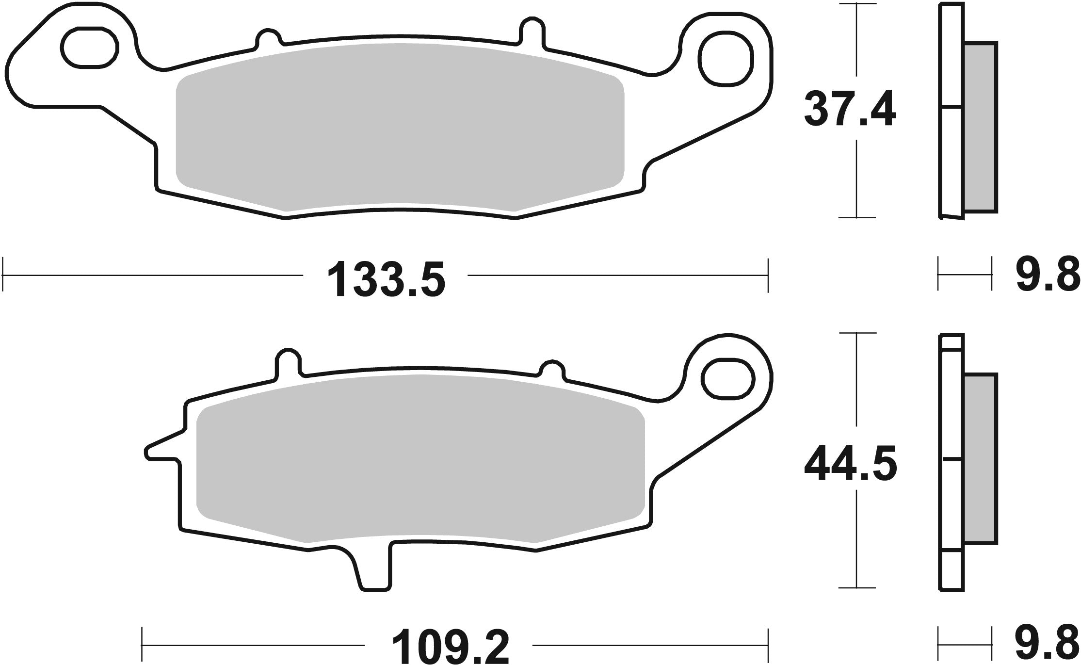 SBS FRICTION - Ceramic Rear Brake Pads - 920HF-