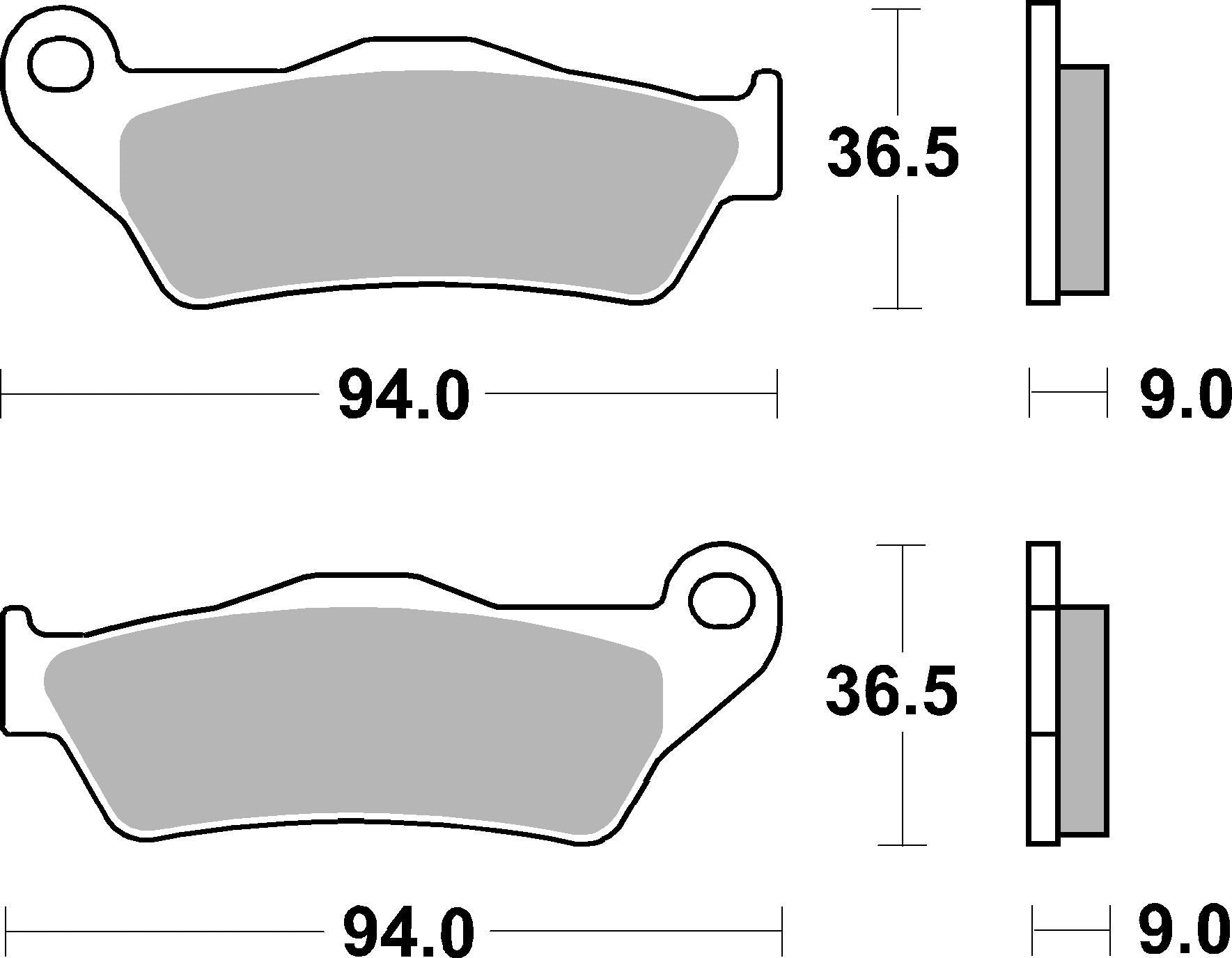 SBS FRICTION - Ceramic Front / Rear H-D Brake Pads - 924H.HF-